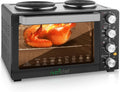 Kitchen 30 Quarts Kitchen Convection Oven - 1400 Watt Countertop, Rotisserie Roaster Grill, Top Rack, Dual Hot Plates