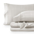 Printed Sheet Set (Modern Plaid - Stone/White)