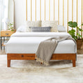 Naturalista Grand - 12 Inch Solid Wood Platform Bed with Wooden Slats - No Box Spring Needed - King (Cherry)