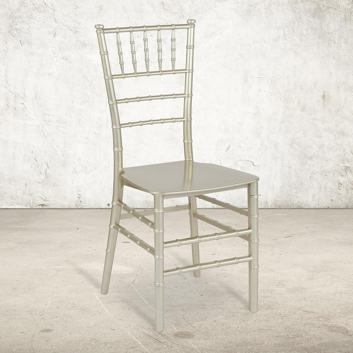 Hercules Resin Stacking Chiavari Chair, Champagne