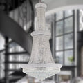 18-Light Three-Tier Chrome French Empire Crystal Chandelier for Grand Foyers