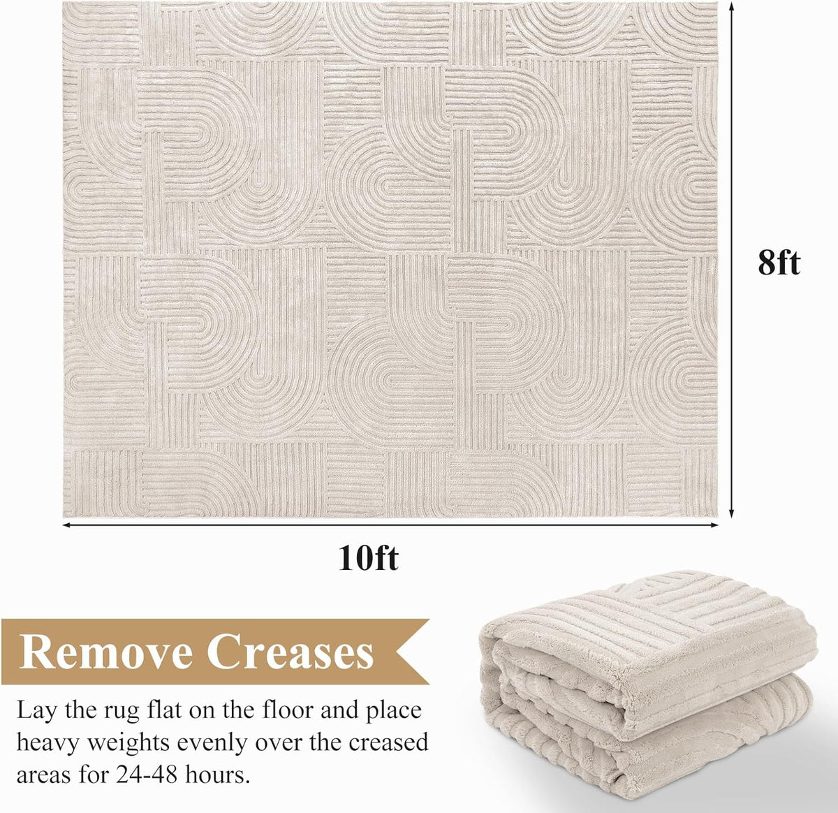 Area Rugs, Modern Non Slip Washable Rug, Beige