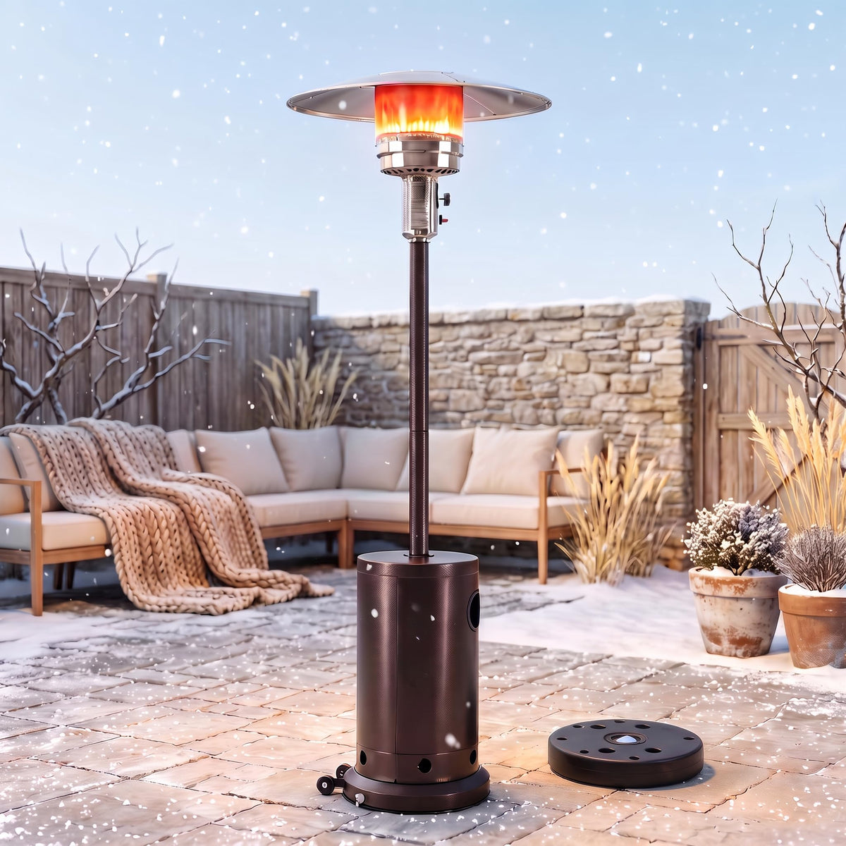 48, 000 BTU Propane Patio Heater with Sandbox for Outdoor Use