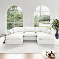 Cloud Modular Sectional Sofa, Oversized Convertible Modular Cloud Couch, Down Feather Filled Sectional Sofa Comfy Upholstered Deep Seat Couches for Living Room, Sofa Covers Washable & Replaceable