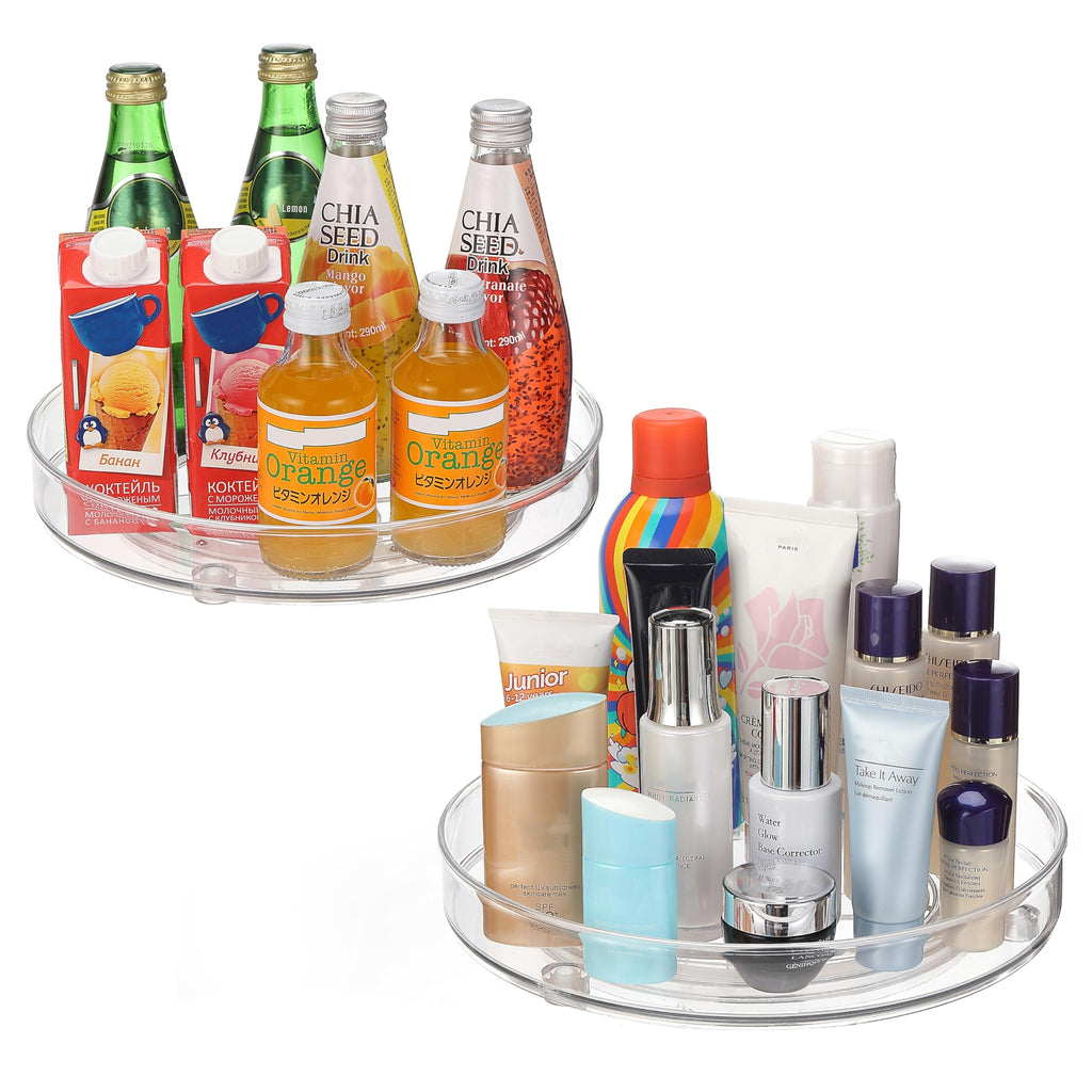 2 Pack Lazy Susan Turntable, 10.5 Inch Spinning Cabinet Organizer