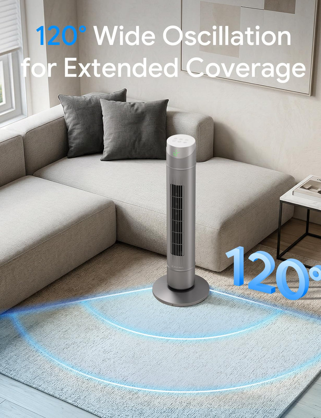 Smart Tower Fan ,Upgraded DC Motor Fans that Blow Cold Air