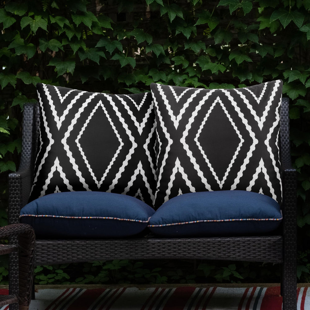 Outdoor Waterproof Pillow Covers 22x22 Black