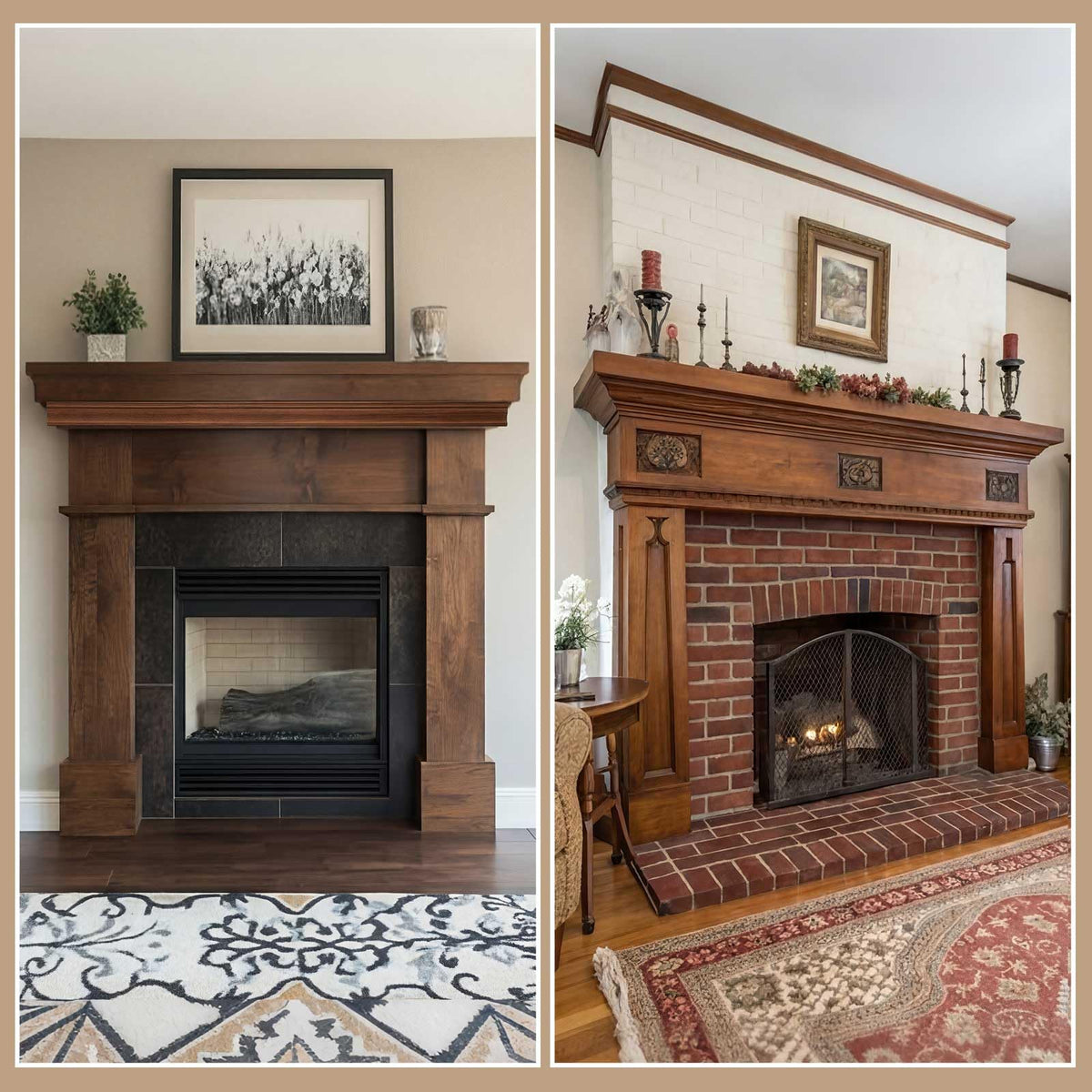 2 Pack Solid Red Oak Hardwood Crown Molding Trim 47" x 3/4" x 2-5/8" Real Wood Colonial Ceiling Molding, Unfinished &