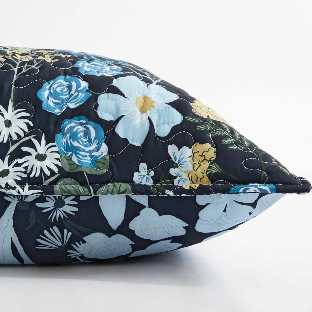 Blooming Floral Quilt Set, Reversible Botanical Flower Bedspread Coverlet, Lightweight Soft Quilted