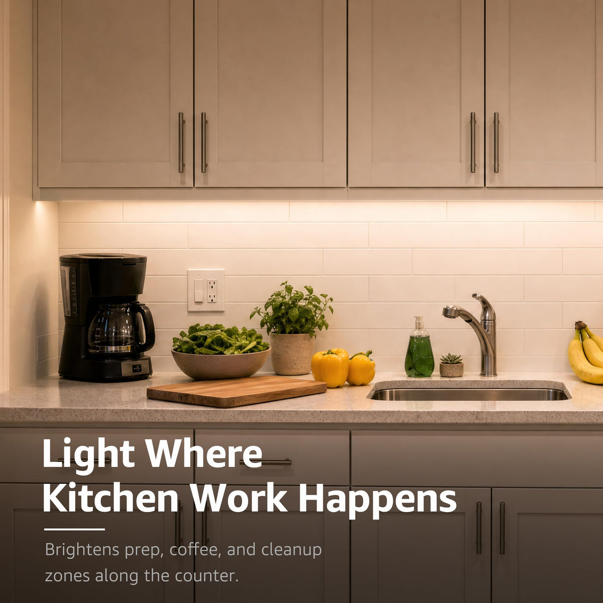 Luna 32-Inch Hardwired Only LED Under Cabinet Light, 3-CCT Selectable