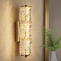 Modern LED Crystal Vanity Sconce in Chrome, 3 x 12.6 Inches
