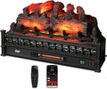 30 Inch WiFi Infrared Electric Fireplace Log Insert, 1500W Quartz Heater with Crackling Sound, Realistic Logs, Adjustable Flame Colors, Remote Control, Thermostat and Timer