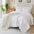 Shabby Chic Bedding, White Ruffle Seersucker Comforter Set