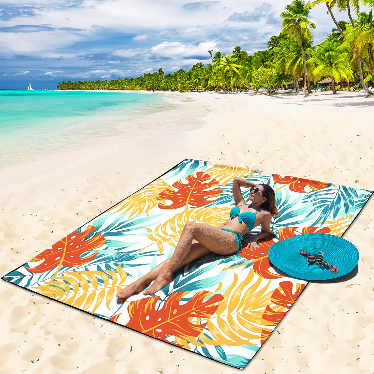 Beach Blanket Sandproof Extra Large Beach Mat Adults Waterproof Sand Free