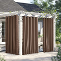 Weighted Curtains Waterproof W66xL84 Tan 2 Panels