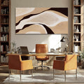 Beige Brown Black Abstract Canvas Wall Art, Large Wall Decor Bedroom Dining Room Office, Modern Neutral Art Print