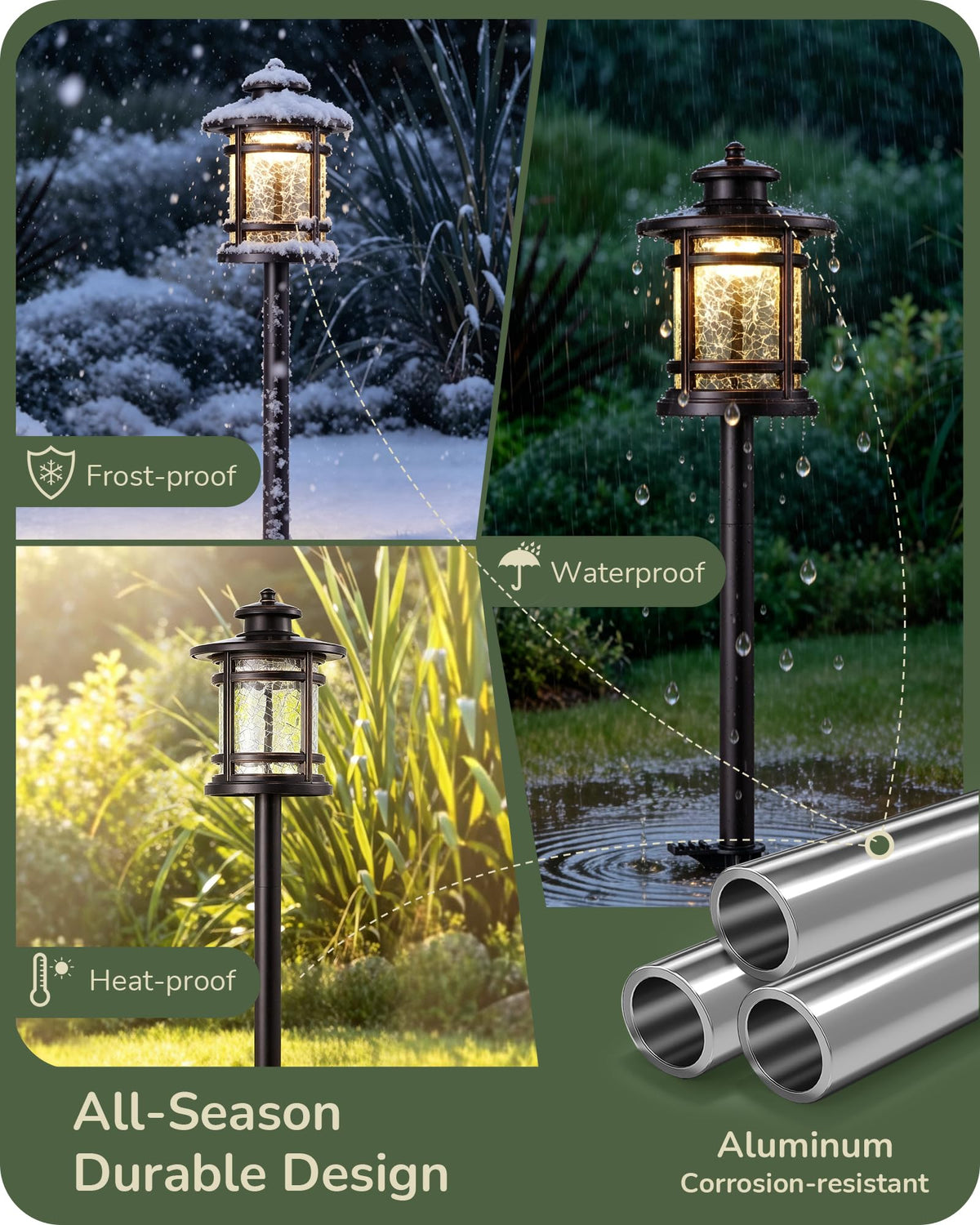Low Voltage Pathway Lights Waterproof Landscape Path Lights 6 Pack