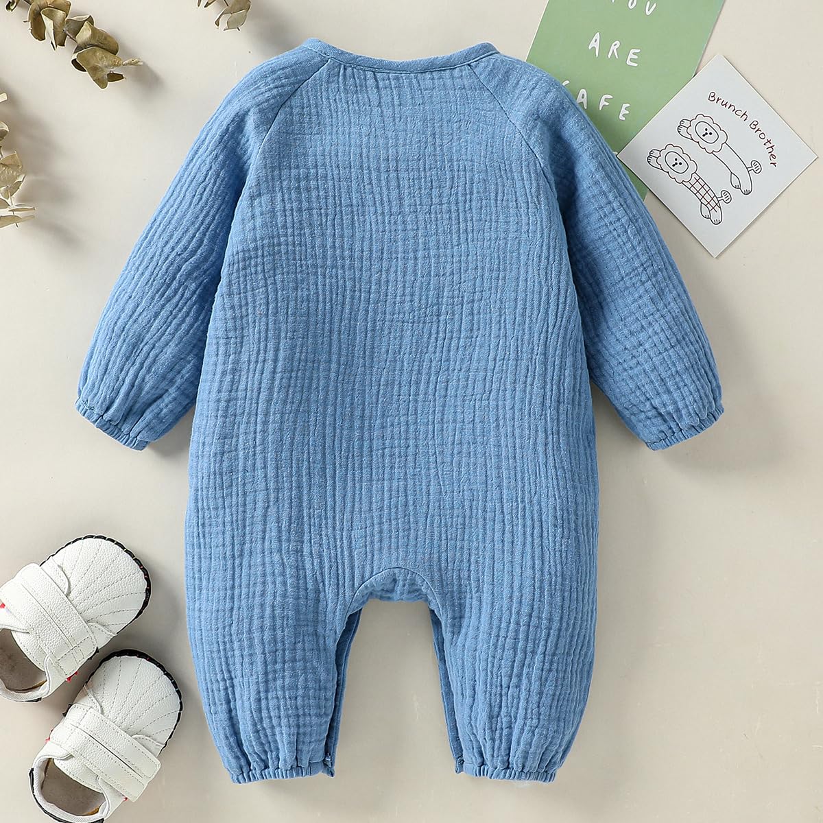 Infant Baby Girl Boy Romper Easy Diaper Changes Bodysuit Romper Cotton Romper One Piece Outfits Bodysuit