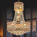 9-Light 19-Inch French Empire Crystal Chandelier, Luxury Fixture for Entries