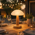 Outdoor Table Lamp, Mushroom Shape, Rechargeable, Waterproof