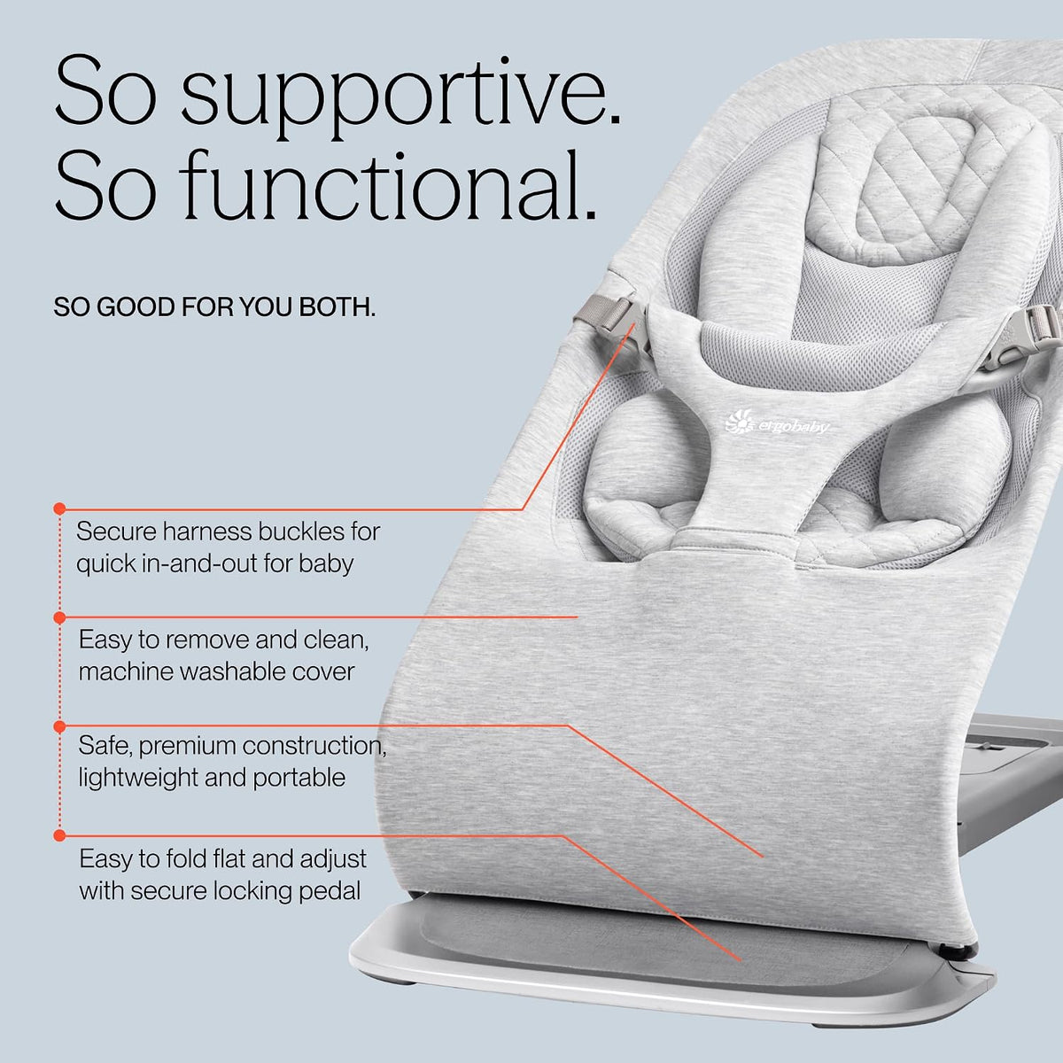 Evolve in-1 Bouncer Seat for Babies and Toddlers 5.5-25 lbs