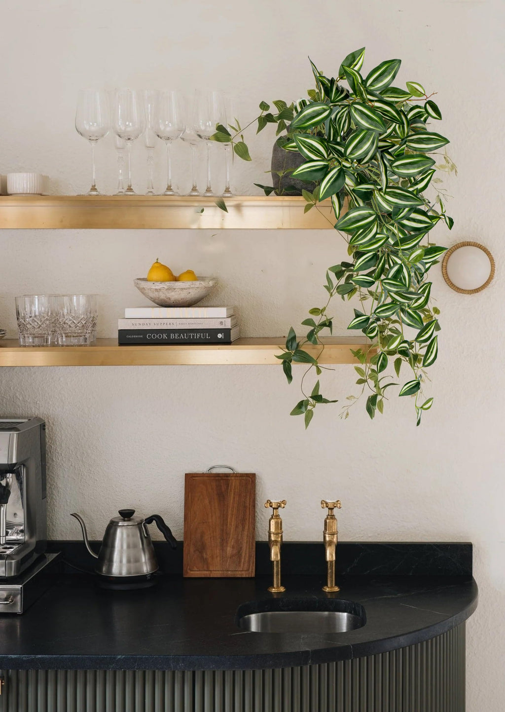 Fake Hanging Plants Artificial Hanging Plants 92 Leaves Faux Wandering Jew Hanging Leaves Plants for Wall Shelf Home
