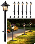 Low Voltage Landscape Lighting, LED Pathway Lights Glass 6 Pack