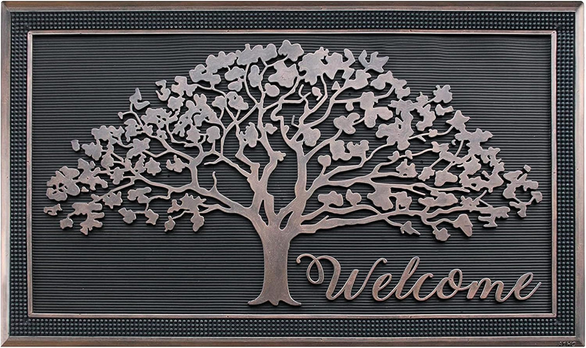 100% Rubber Doormat for Outside Entrance, Non-Slip Heavy Duty Front Door Mats, Thin Profile Hight Traffic Areas Mat