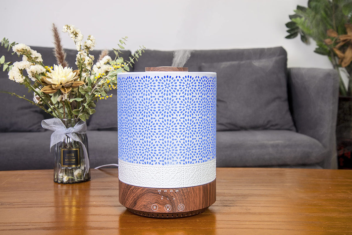 2500 ML Premium XL Large Essential Oil Diffuser Décor Dark Wood