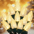 100 LED C9 Christmas Lights Outdoor: 66 FT 8 Modes Plug in Connectable C9 Warm White Christmas Lights for Tree Roof