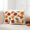 Fall Thanksgiving Throw Pillow Covers 16x16 2pcs, Autumn Outdoor Decor