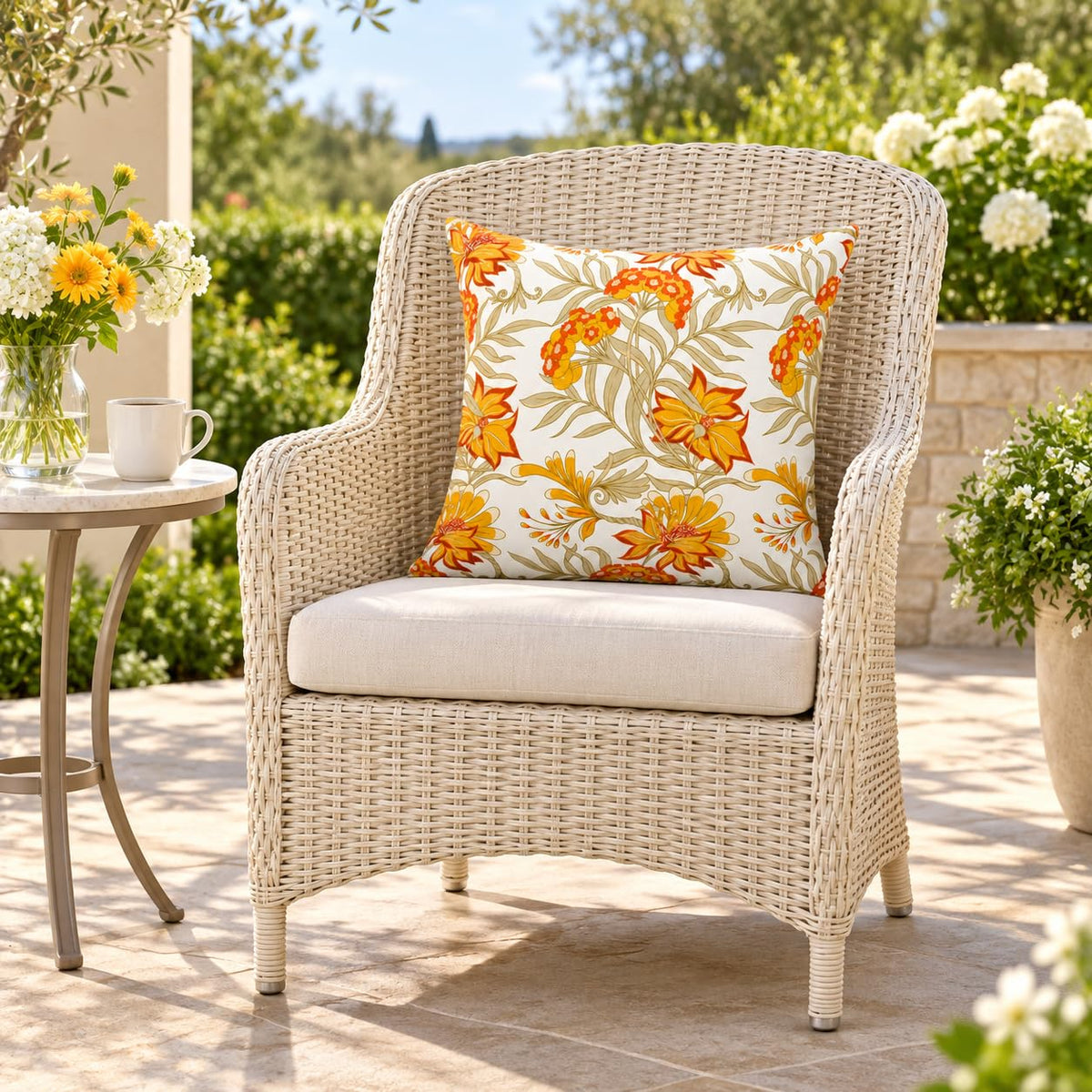 Waterproof Outdoor Throw Pillows with Inserts 18 x 18 Inch