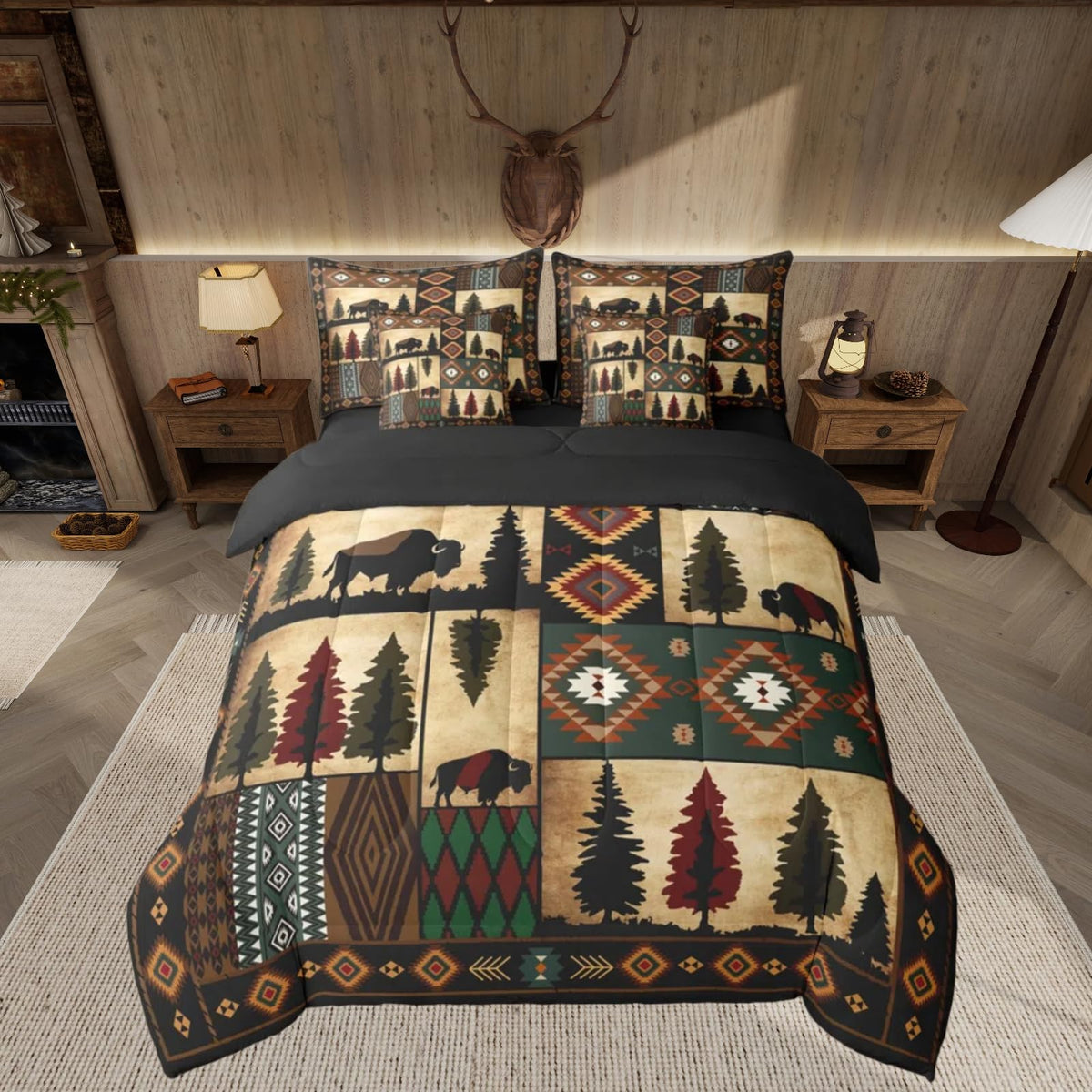 Water Buffalo Comforter Set Soft Lightweight 7 Piece