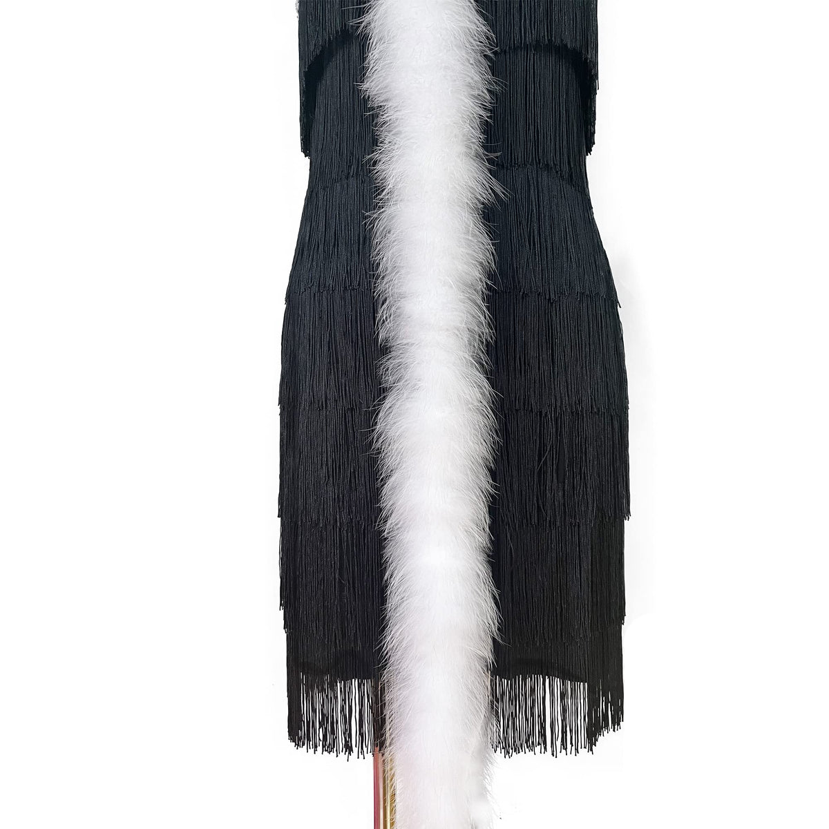 40g Fluffy Marabou Feather Boa for DIY Craft Sewing Trim Home Wedding Party Decoration-White - 2 Yards