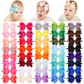 40pcs 4inches Baby Girls Grosgrain Ribbon Hair Bows Headbands Nylon Elastic Hair Band Hair Accessories for Infants