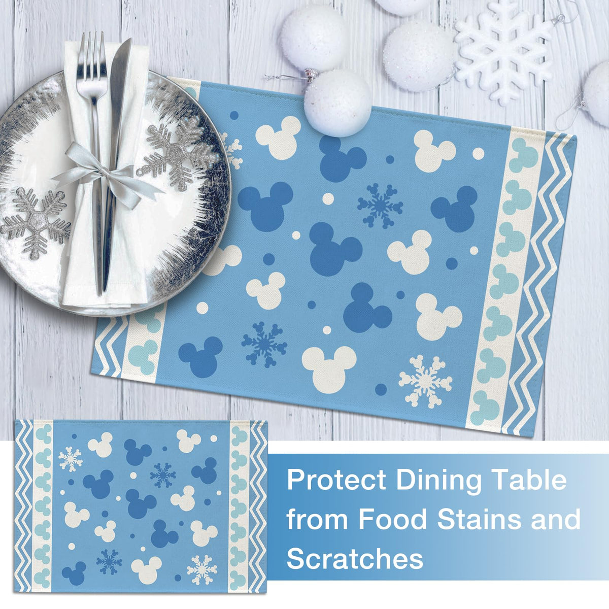 Winter Blue Placemats Set of 4