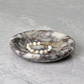 Natural Marble Ring Dish Jewelry Tray, 5.5" Trinket Dish