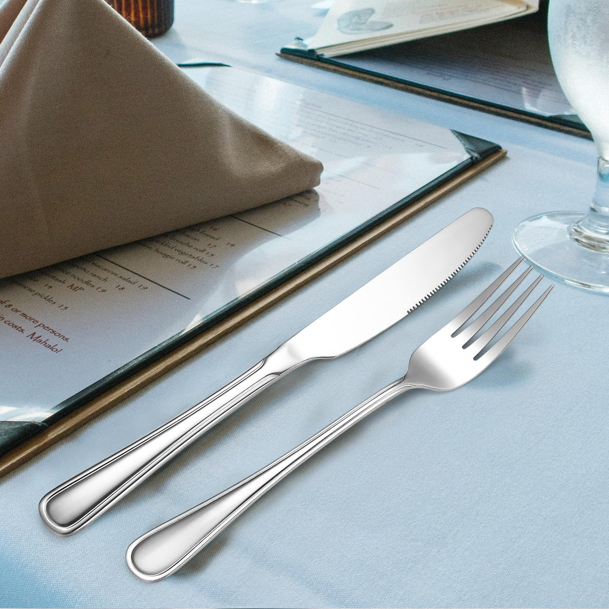 Modern Flatware Silverware Set for 4 People Kitchen Stainless Steel Cutlery 20 Pieces Forks Knives Spoons Luxury