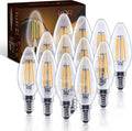 Dimmable LED Candelabra Bulbs, E12 B11, 60W Eq, 2700K