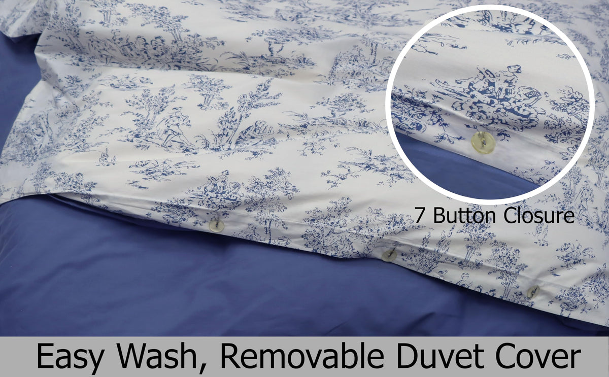 Duvet Cover Set - 100% Cotton French Country Toile