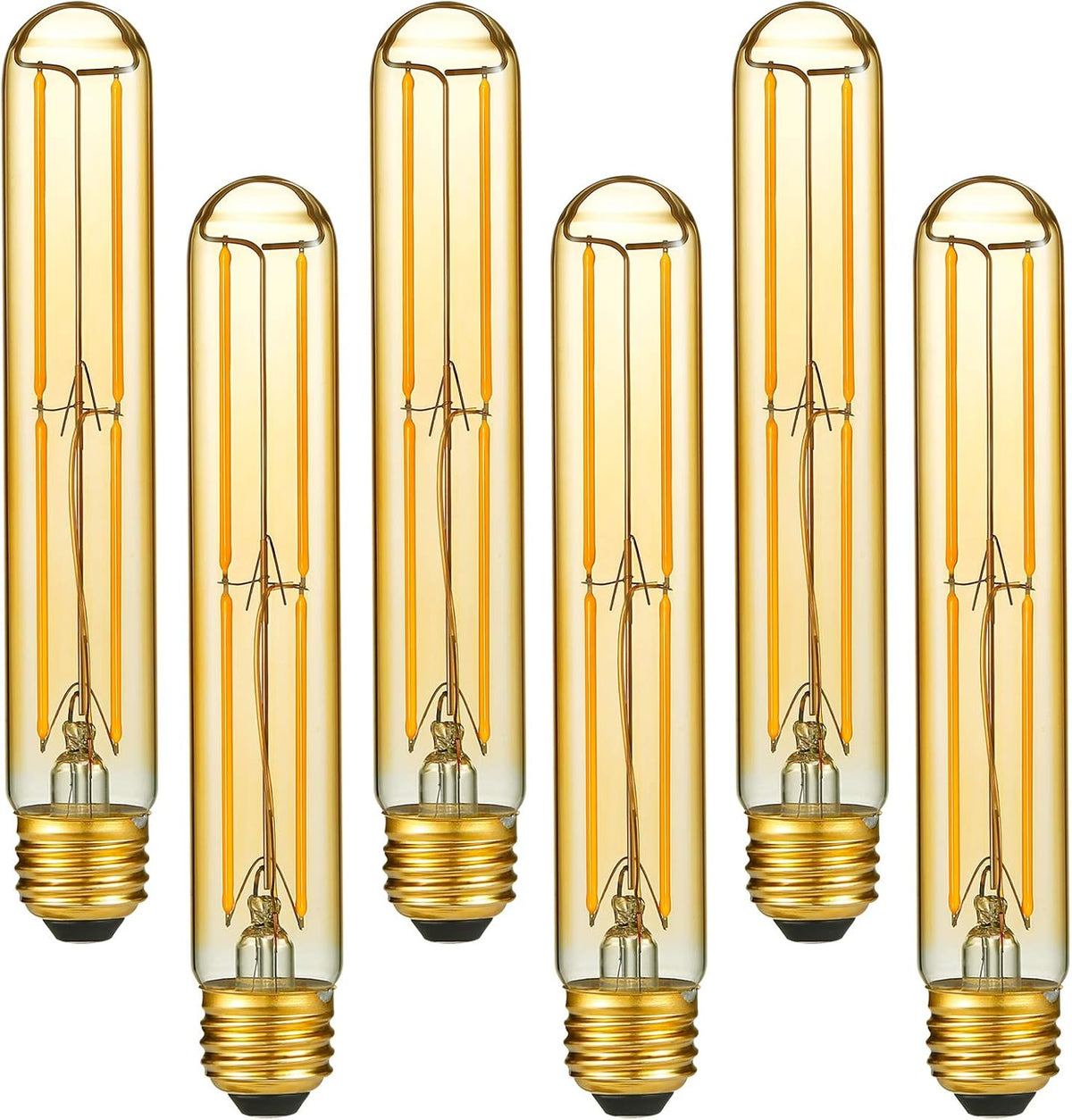 E26 T10 Edison Bulbs,60w Led Light Bulbs,Dimmable,Amber 2200K
