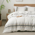 Tufted Stripe Ombre Duvet Cover with 2 Pillow Shams, No Comforter