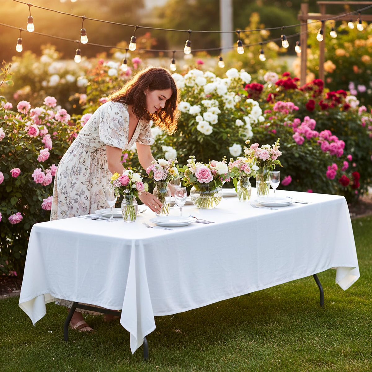 8FT Folding Table | White | Portable Plastic Table