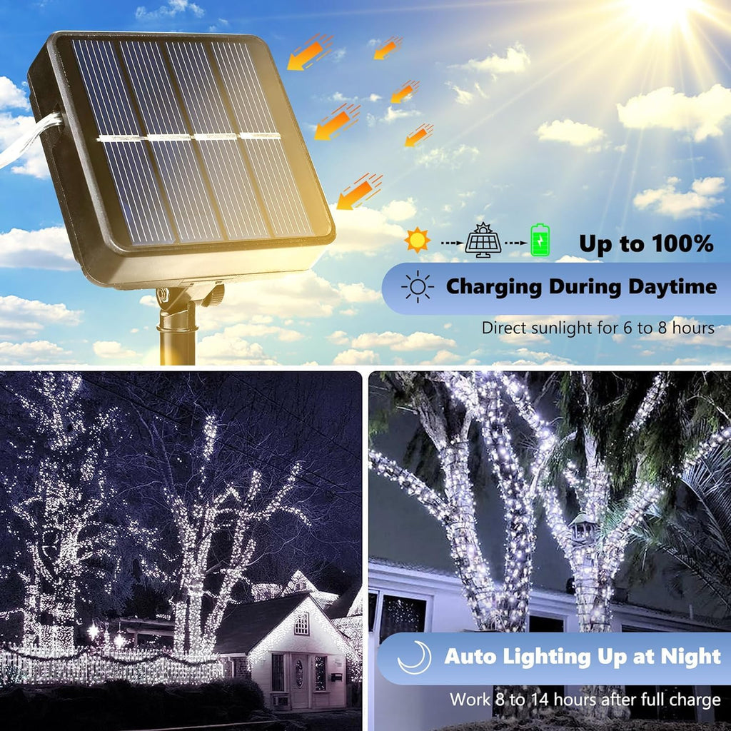 Solar Fairy Lights, 4Pack Total String Lights, White