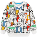 Baby Toddler Boy Sweatshirt Sweater Clothes Fall Winter Crewneck Long Sleeve Shirt Top Clothing Outfit Grey Elepant