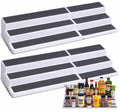 Plastic 3-Tier Expandable Spice Rack, Adjustable Length, Stability with Non-Skid Shelf, For Easy Visibility