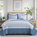 Quilt, Farmhouse Botanical Quilt Set, Blue/White