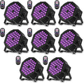 36LED Black Lights, 72W UV Stage Lights Blacklight with Glow in The Dark Party Supplies by DMX and Remote Control for