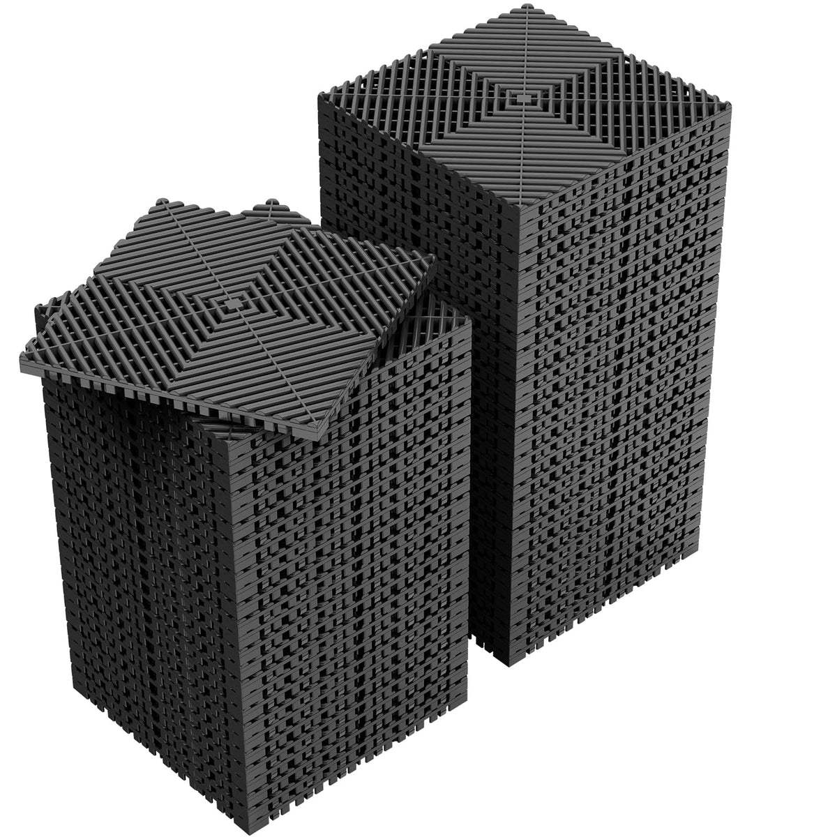 60-Pcs Interlocking Tile, 12" x 12" Indoor/Outdoor Self-Drainage Interlocking Floor Tiles, Non-Slip Heavy-Duty
