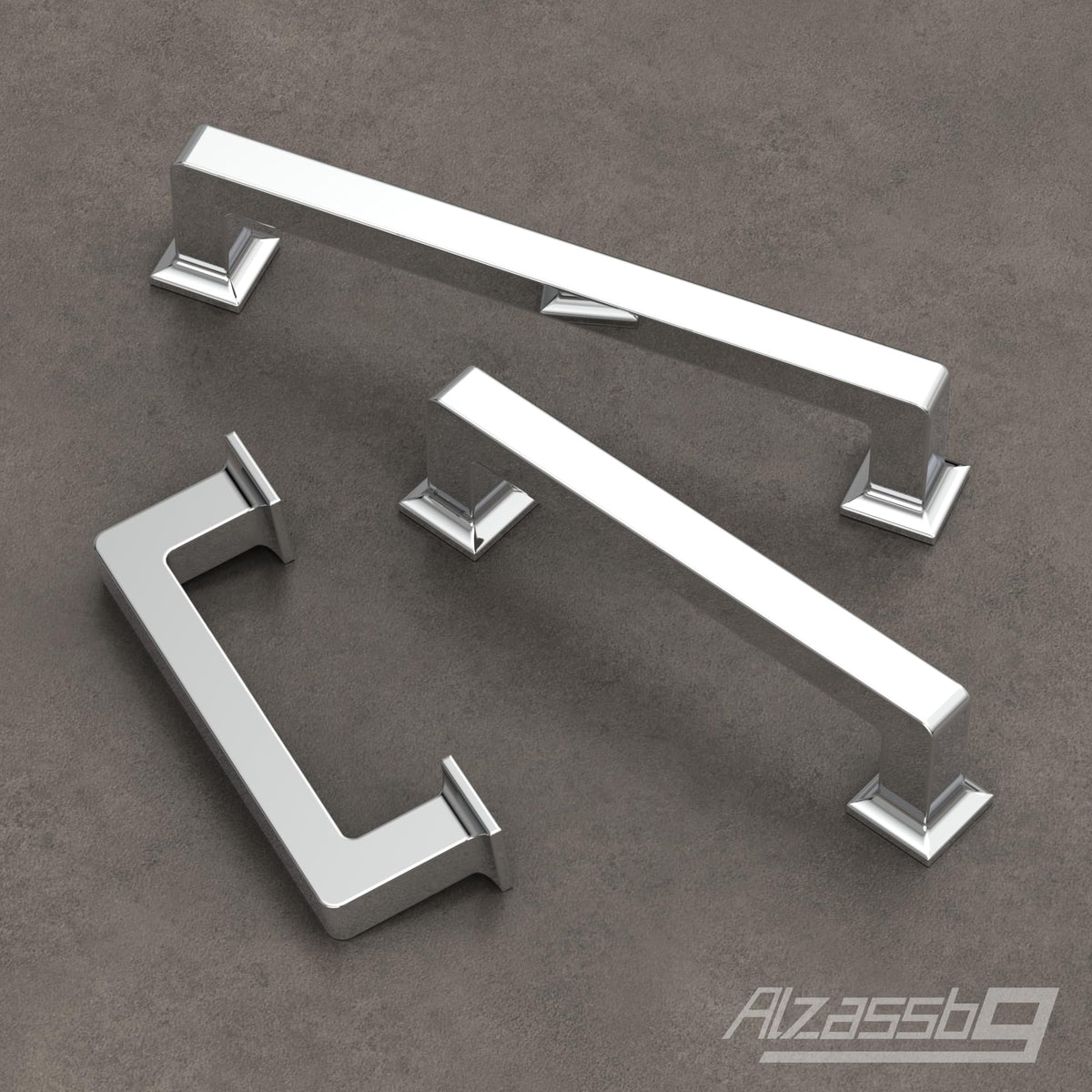 8" Polished Chrome Cabinet Pulls and Handles 10 Pack, AL3046CP